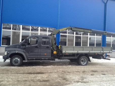 Газон Некст фермер с краном-манипулятором КМУ Инман 55