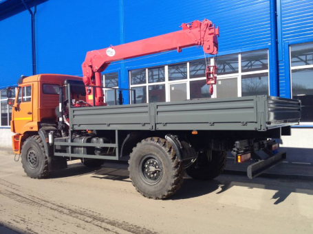 Камаз 43502 с краном манипулятором (КМУ) SKYWAY 512